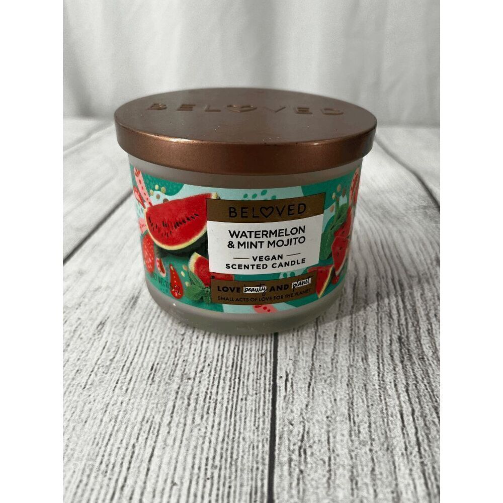 Beloved Watermelon & Mint Mojito 2 Wick Candle; New